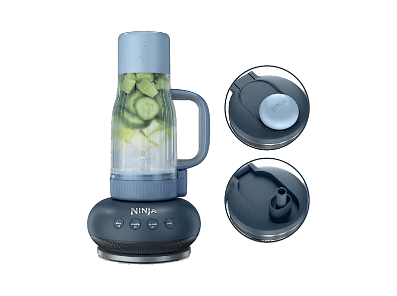 Ninja BlendBOSS DB351EUCY 1100 W 650 ml 3 Programas inteligentes Auto-iQ Vaso portátil Ciberespacio