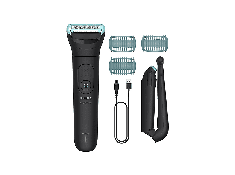 Philips BG5475/15 3 Peines-guía bidireccionales (2 3 o 5 mm) Cepillo de limpieza y Accesorio plegable trasero 100min Negro