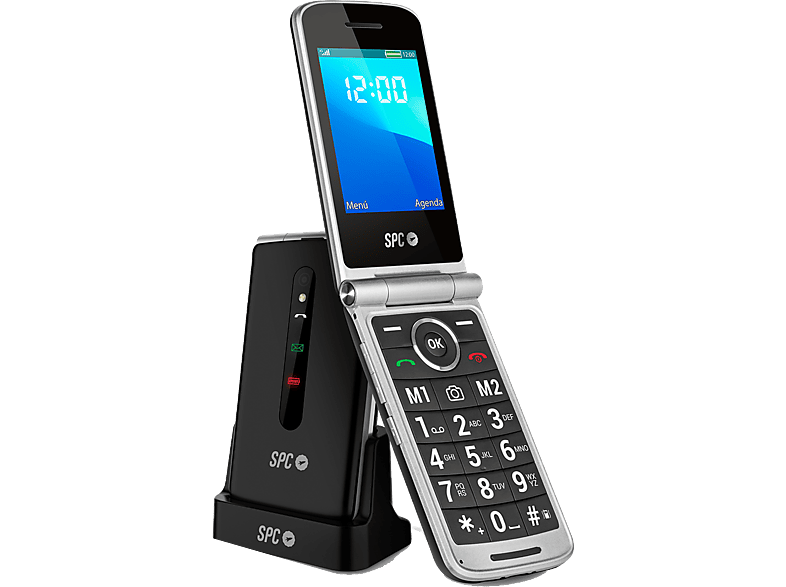 SPC Prince 4G Negro 64 MB + 128 MB 1600 mAh USB-C Bluetooth Botón SOS Linterna Teclas grandes Radio FM
