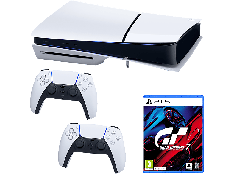 Sony PlayStation 5 Slim Standard 1 TB SSD 4K 2 mandos Chasis D Blanco + Juego Gran Turismo 7
