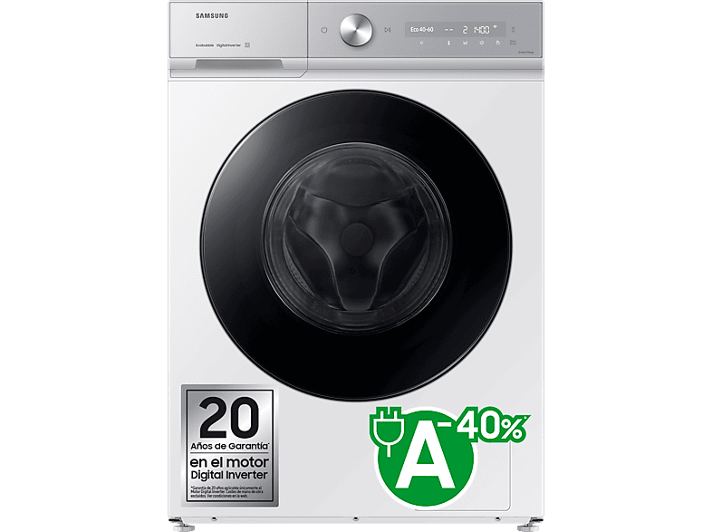Samsung WW11DB8B95GHU3 11 kg 1400 rpm Autodosificación QuickDrive™ AI EcoBubble™ Blanco