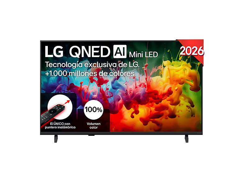 LG 43QNED72B6B UHD 4K Procesador Inteligente α7 AI Processor 4K Gen9 Smart TV DVB-T2 (H.265) Negro