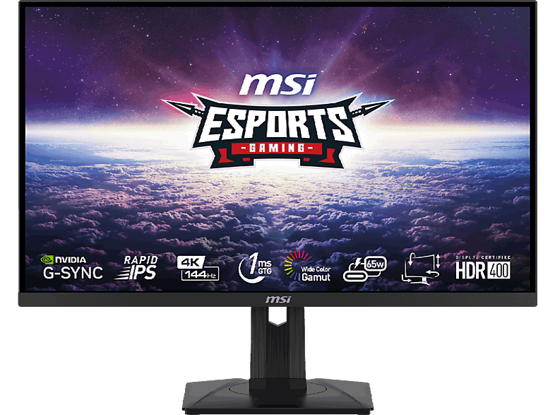 MSI MAG 274UPF 27 UHD 4K 1 ms Rapid Panel IPS 144 Hz VESA 75x75 Negro