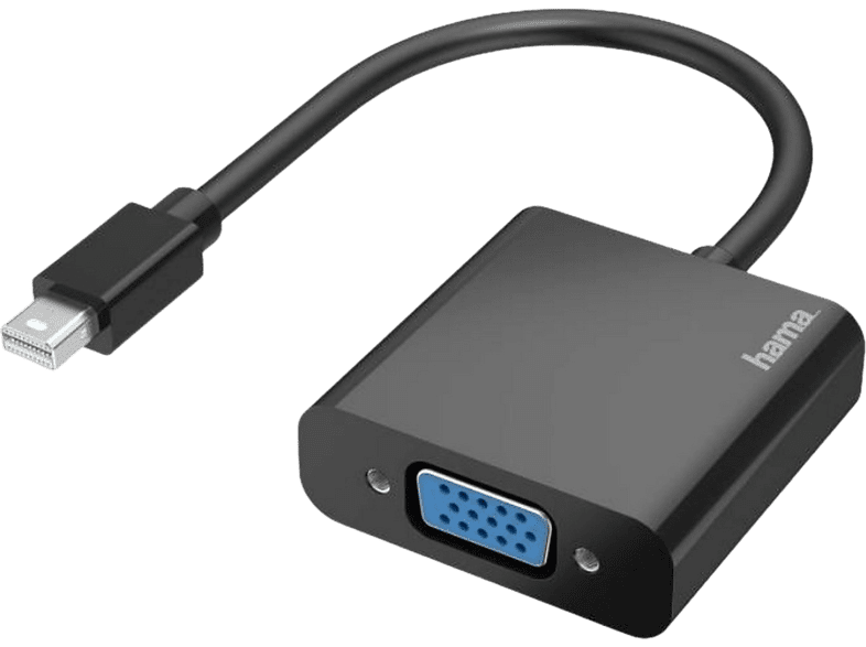 Hama 00200333 Mini DisplayPort Plug Full-HD 1080p Enchufe VGA Negro