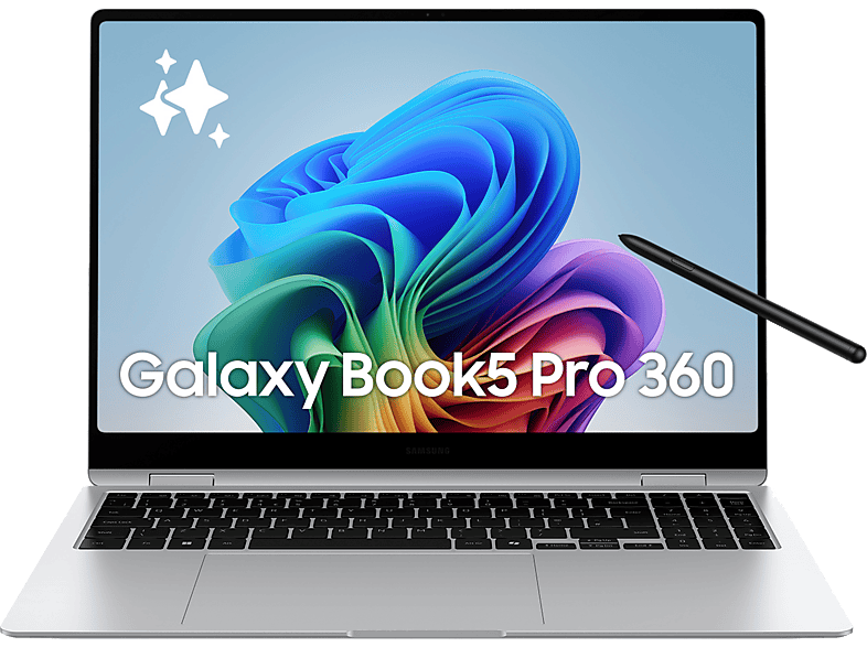 Samsung Galaxy Book5 Pro 360 Copilot+ PC 16 WQXGA+ Táctil Intel® EVO™ Ed. Core™ Ultra 7 256V 47 TOPS 16GB RAM 1TB SSD Arc™ GPU W11H