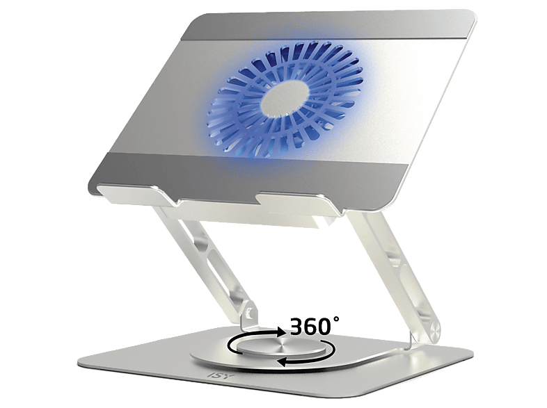 ISY INH-1100 Con refrigerante Rotación 360º USB-C Compatible con dispositivos de 10 a 17.3 Plata