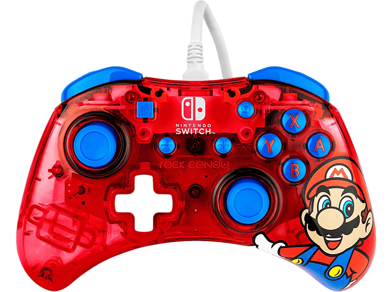 PDP Rock Candy Mario Para Nintendo Switch USB Cable 2.5 m Carcasa transparente Multicolor