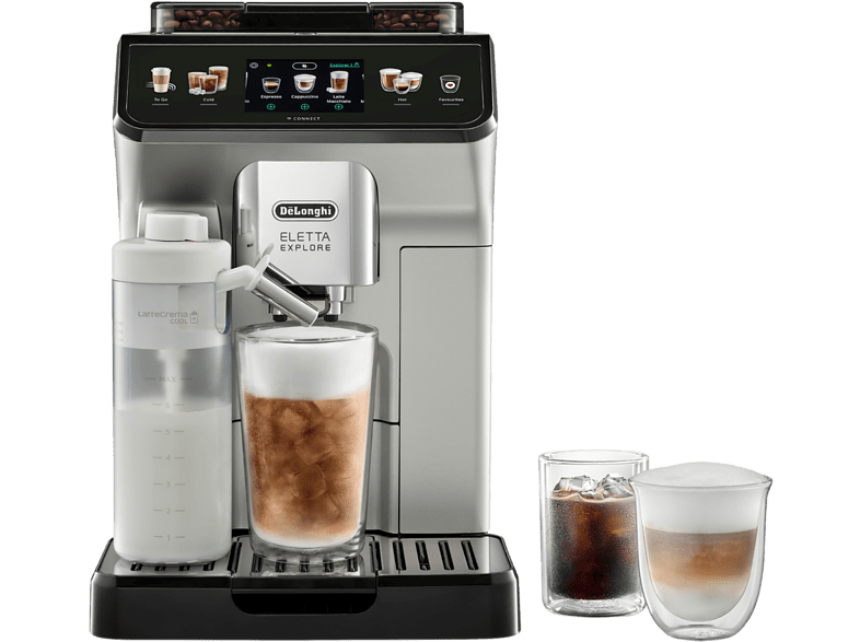 De'Longhi Eletta Explore Cold Brew ECAM450.65.S Molinillo integrado 19 bar 1450 W Plata