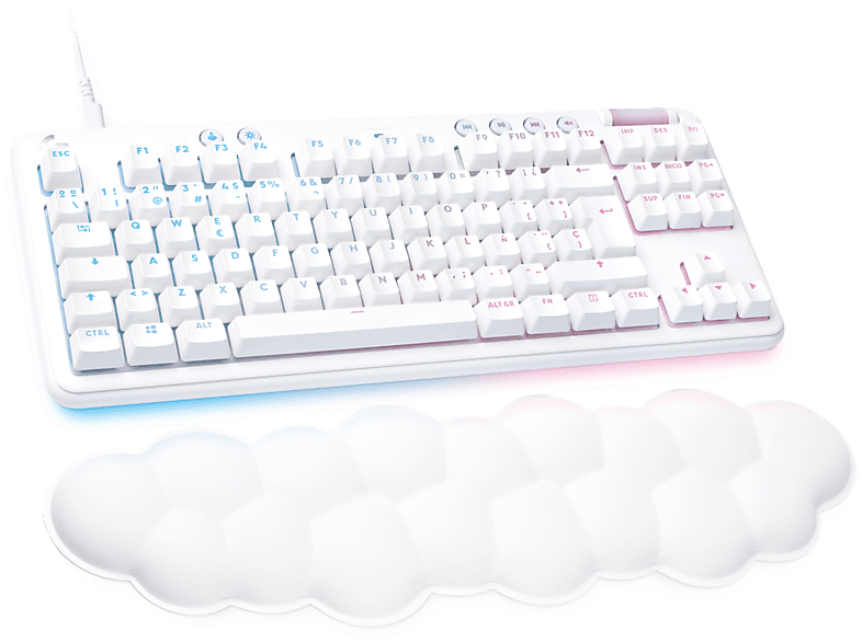 Logitech G G713 Tactile Aurora Collection Táctil Reposamanos USB Retroiluminación Controles multimedia RGB Lightsync Blanco