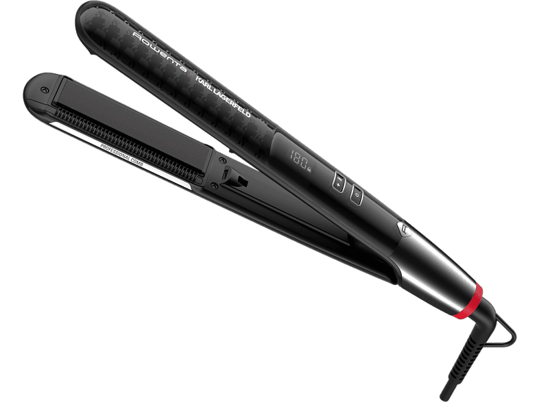 Rowenta x Karl Lagerfeld K/Pro Stylist Queratina/ Cerámica 210 °C Sistema Liss & Curl Negro