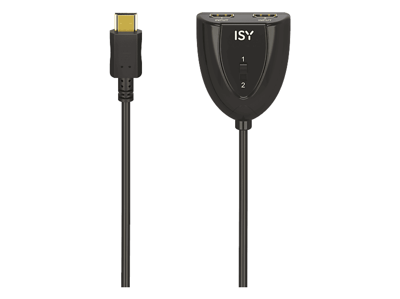 ISY IHD-9037 2x HDMI input 1x HDMI output PVC Máxima Resolución 720p Negro