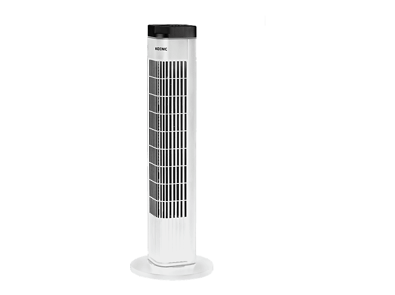 Koenic KTF 725026 ES Tower fan 50 W 3 velocidades 3 modos Oscilación y temporizador 1–8 h  Blanco
