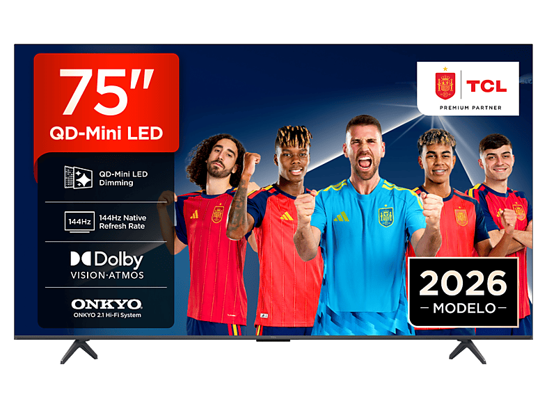 TCL 75P8L UHD 4K TCL AiPQ Pro Processor Smart TV DVB-T2 Negro