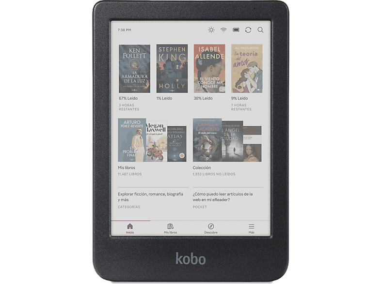 Kobo Clara Colour 6 E Ink Kaleido 3 HD 16 GB Comfortlight PRO IPX8 Pantalla color Negro