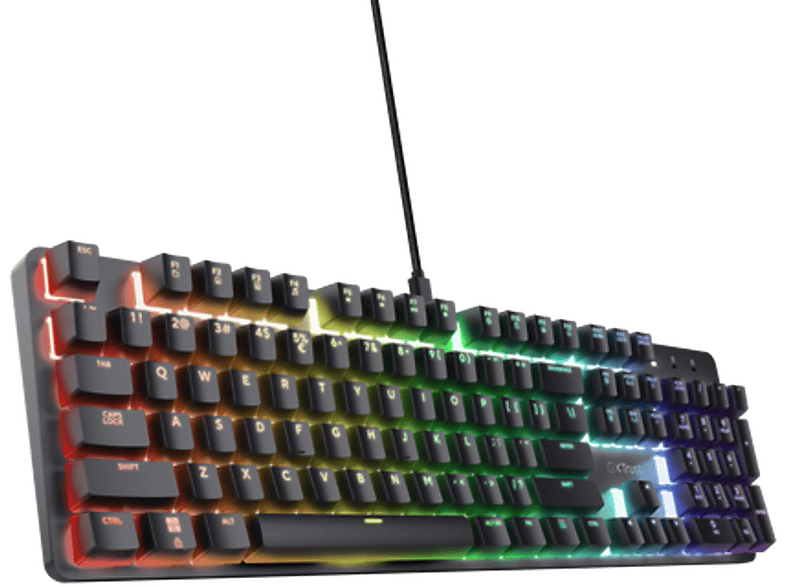 Trust Zora GXT 871 USB Mecánico Cable Iluminación RGB Negro