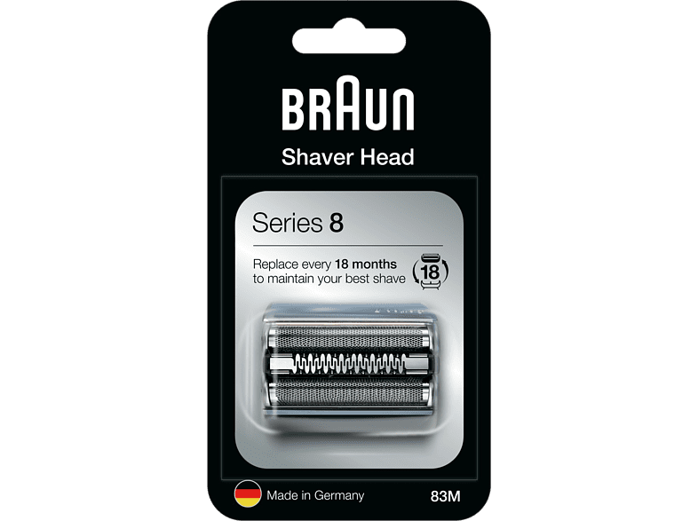 Braun 83 M Para la afeitadora eléctrica Series 8 Plata