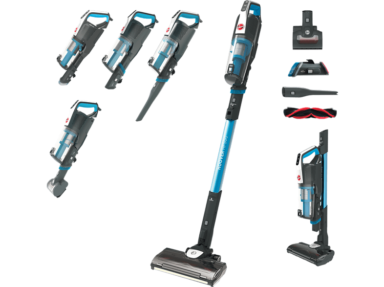 Hoover HF500 HF522 STP 011 15500Pa 45min Rodillo antienredos Motor Direct Impulse Carga Rápida luces LED Azul
