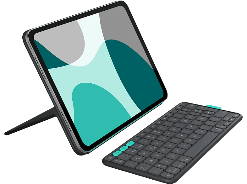 Logitech Flip Folio iPad Pro /Air 11/5gen Teclado extraíble Multidispositivo Ajustable Bluetooth Accesos directos Negro