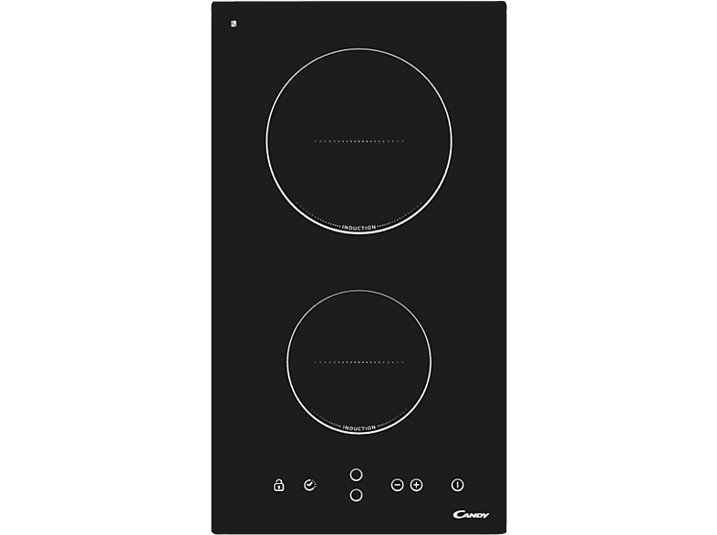 Candy Dominó CDIC 30 Inducción,2 zonas 9 potencias Temporizador 3,5 kw Bloqueo seguridad,Negro