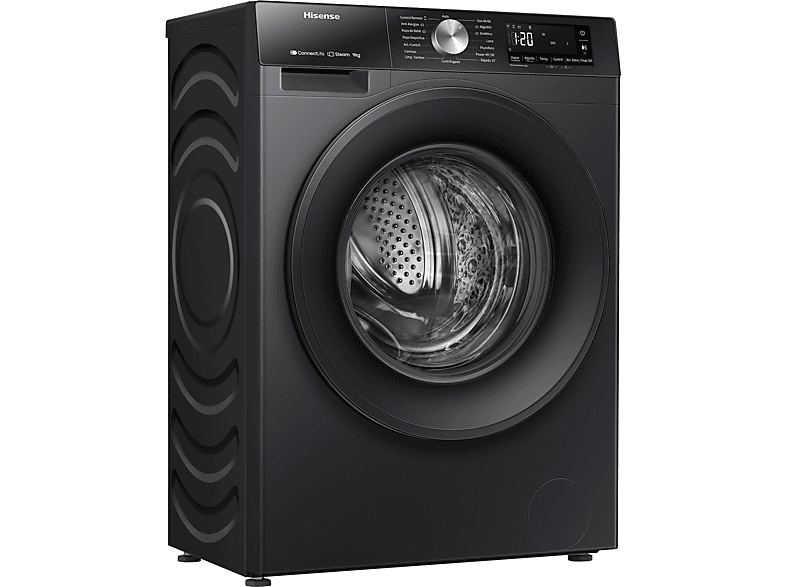 Hisense WF3S9043BB3 9 Kg 1400 rpm 14 programas Motor Inverter WiFi&Bluetooth Negro