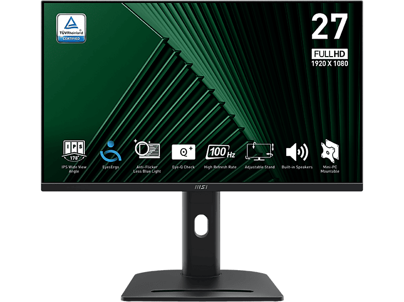 MSI PRO MP275PG 27 Full-HD 100 Hz 4 ms IPS Adaptive Sync Altura Ajustable HDR Negro