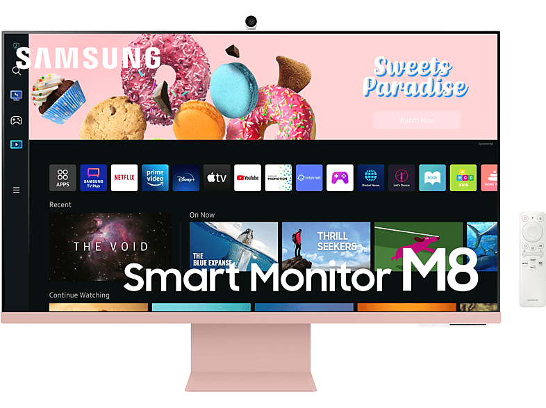 Samsung Smart Monitor LS32BM80PUUXEN M8  32  UHD 4K 4ms 60 Hz Rosa
