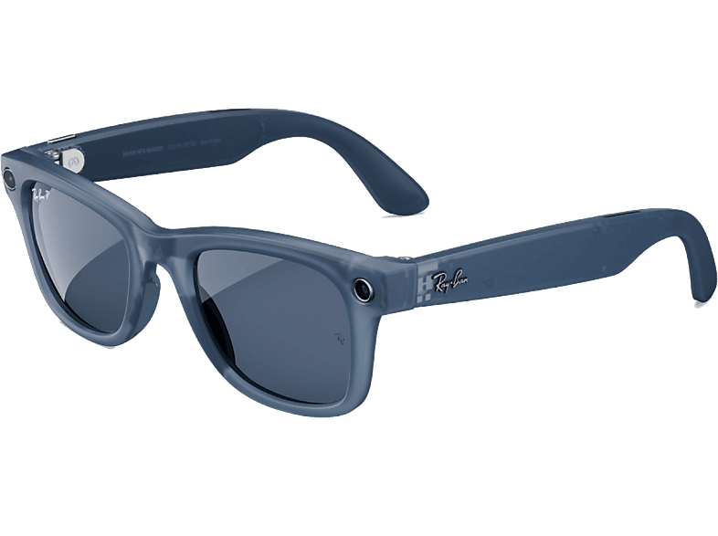 Ray-Ban Meta Wayfarer Mate jeans transparente Polarizadas en azul empolvado