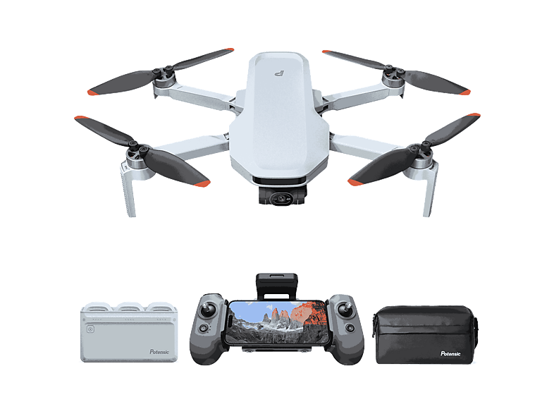 Potensic ATOM 2 (Fly More Combo) Sensor CMOS 48 MP Vídeo 4K 30 fps Autonomía 32 min Rango 10 km AI Night GPS Blanco