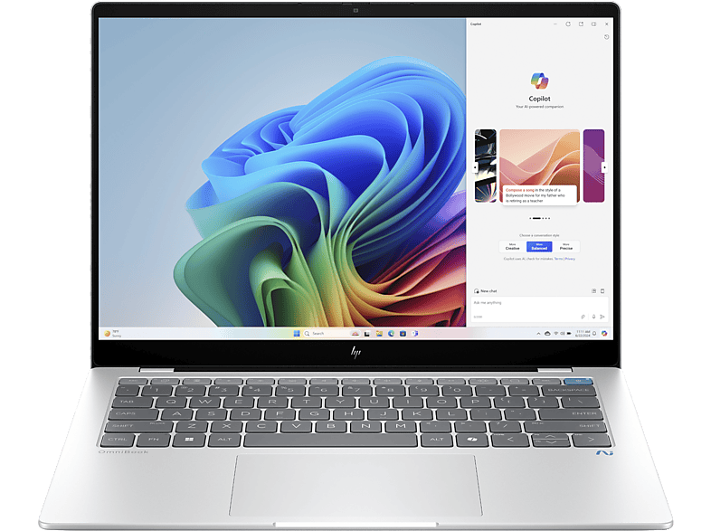 HP OmniBook X 14- fe1002ns 14  DCI 2K Snapdragon® X Plus X1P-42-100 45 TOPS 16GB RAM 512GB SSD Adreno™ Graphics Windows 11 H
