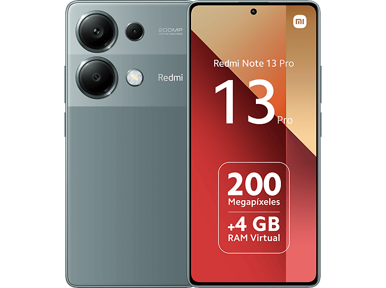 Xiaomi Redmi Note 13 Pro Verde 256 GB 8 GB RAM 6.67 Full HD+AMOLED MediaTek  Helio G99 Ultra 5000 mAh,