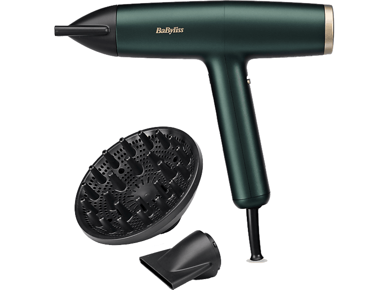 BaByliss Air Power Pro D6555DE 1700 W 4 Temperaturas 3 Velocidades Motor Digital  200 km/h Ligero y Compacto Verde