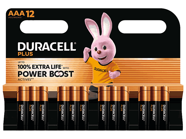 Duracell Plus Powerboost Tamaño AAA 12 pilas