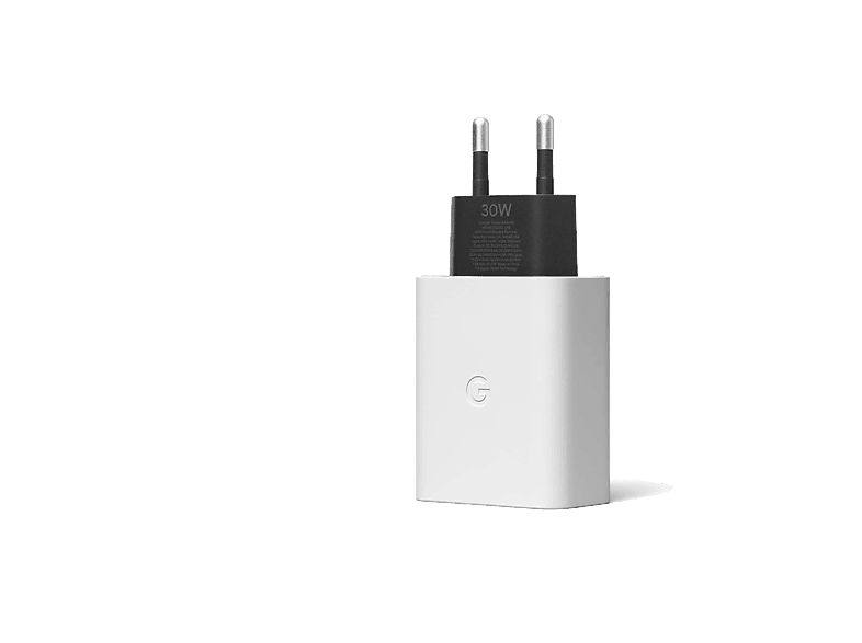Google Pixel 30W USB-C (GA03502-EU) Sin Cable Compatible con dispositivos con carga USB-C Carga rápida Clearly White