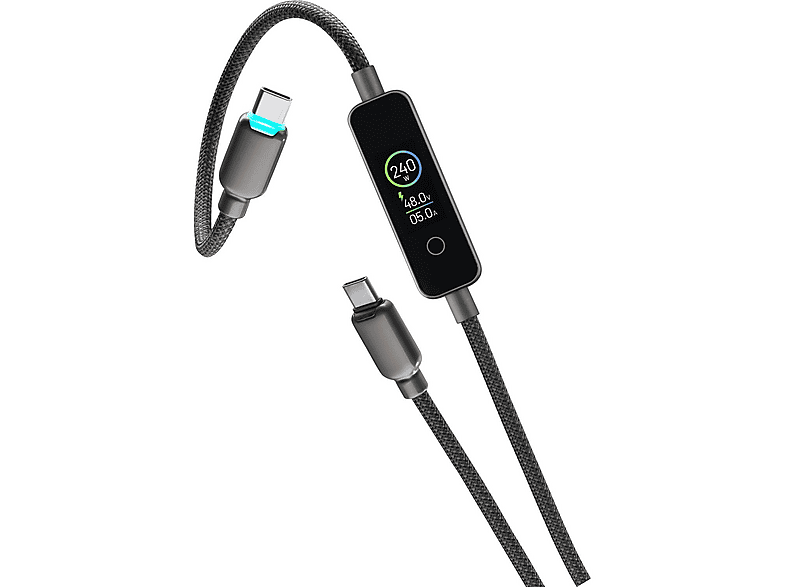 CellularLine Power View IQ Cable USB C Carga rápida 240 W Universal Negro