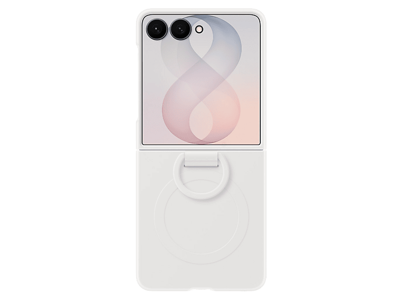 Samsung Para Samsung Galaxy Z Flip8 De Silicona con anillo Magnética Crema