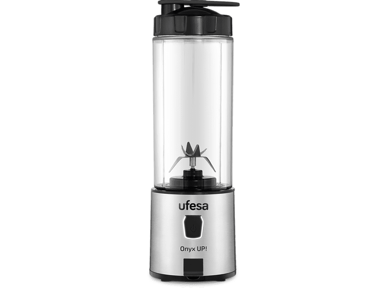 Ufesa Onyx Up! 400 ml Libre BPA 16500 rpm/min 6 cuchillas acero inox Carga USB Negro