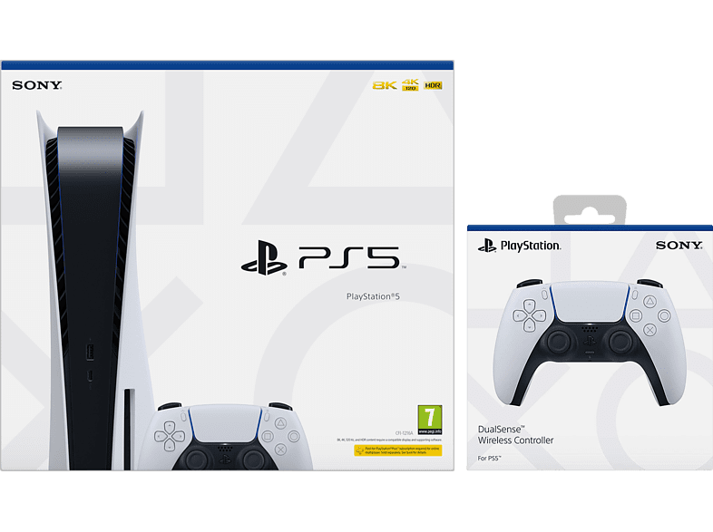 Sony PS5 Stand C 825 GB Blanco + 1 Mando extra Dualsense Blanco
