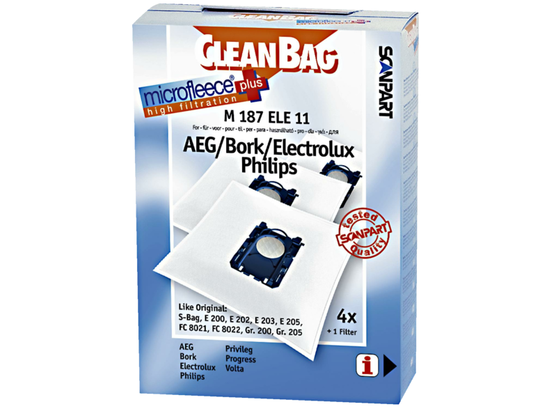Scanpart M187 ELE 11 compatible con aspiradores Electrolux Pack de 4 unidades