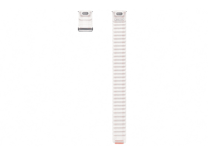 Samsung Fabric Band Para Samsung Galaxy Watch7 Tela y Velcro Fácil ajuste Talla S/M Blanco y Rosa