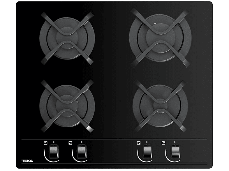 Teka GBC 6400 4 zonas Gas natural Mandos frontales ergonómicos 60 cm Negro