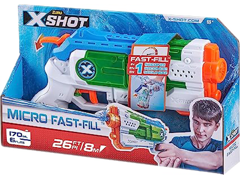 Sherwood Pistola de agua Fast-Fill Micro Zuru 10 metros de disparo Depósito de 220 l