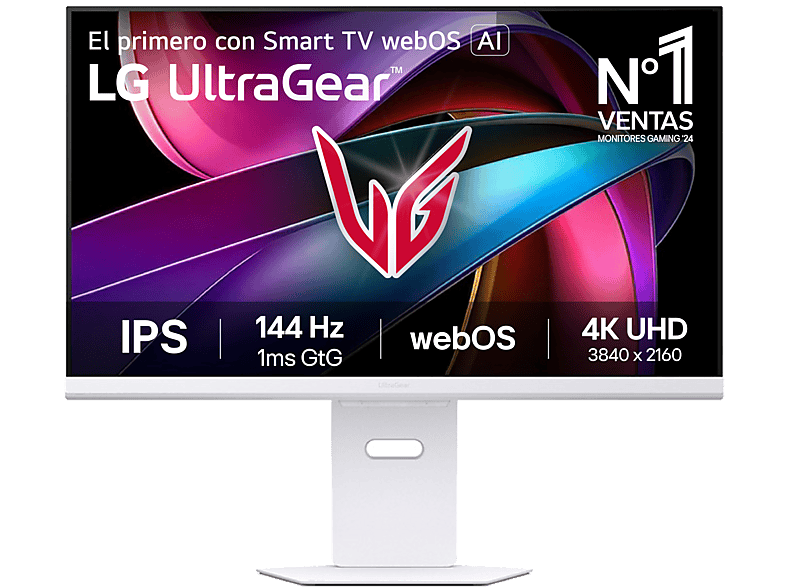 LG UltraGear™ 32G810SA-W 32 4K UHD 144 Hz 1 ms 2x HDMI 1x USB-C FreeSync™ Smart TV webOS Morado grisáceo