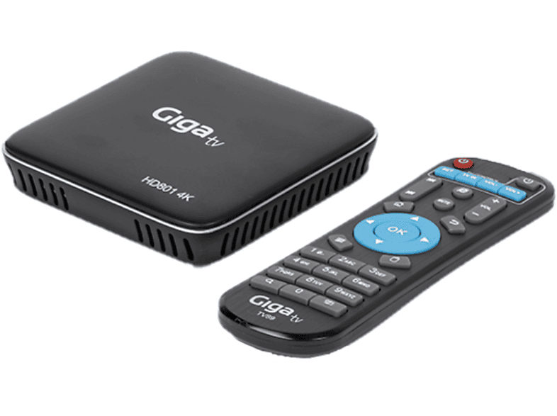 GigaTV Android HD801 4K Android 10 DLNA 4K x 2K 60fps MiraCast Negro + Mando