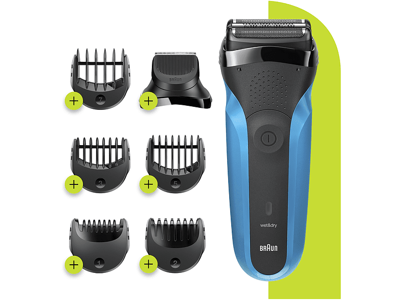 Braun Series 3 310BT Eléctrica 3 en 1 Wet & Dry Para Hombre Autonomía 45 min Azul