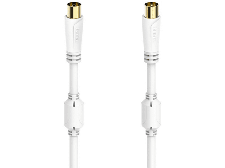 Hama 00205246 100 dB 9.5 mm 1.5 m Dorado Triple blindaje Blanco