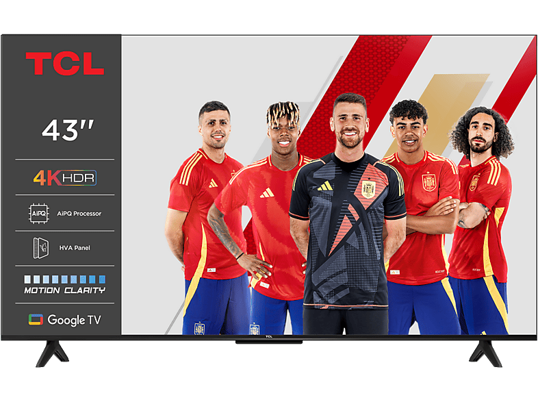 TCL 43P6K UHD 4K AiPQ Smart TV DVB-T2 Smart TV 60 Hz Negro