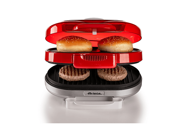 Ariete Hamburger Maker Party Time 1200 W 2 Planchas Rojo