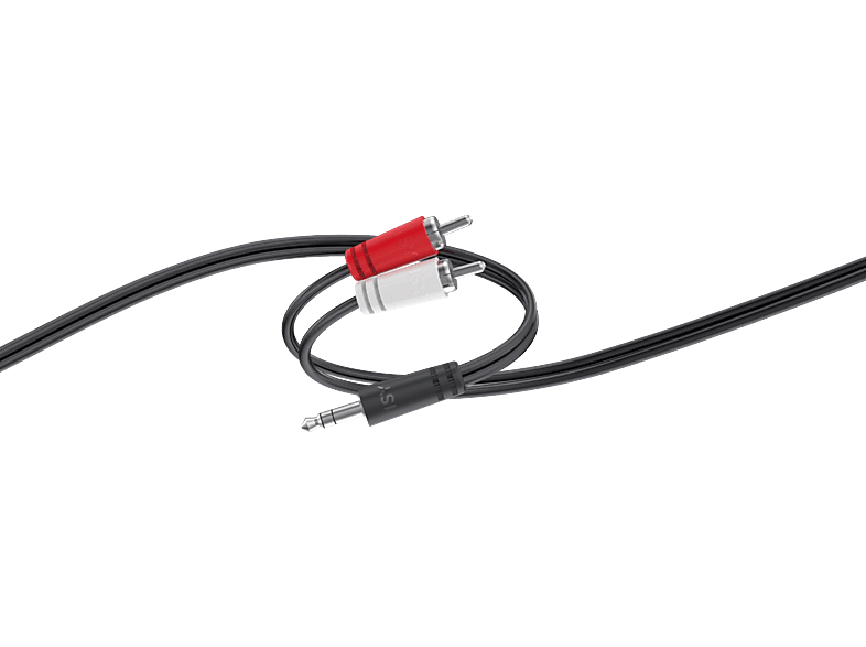 ISY IAU-1033 10cm 3.5 mm jack a RCA out Negro