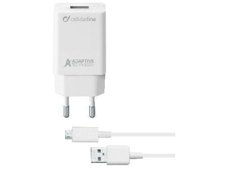 Cellularline ACHSMKIT15WMUSBW Interior Blanco cargador de dispositivo móvil
