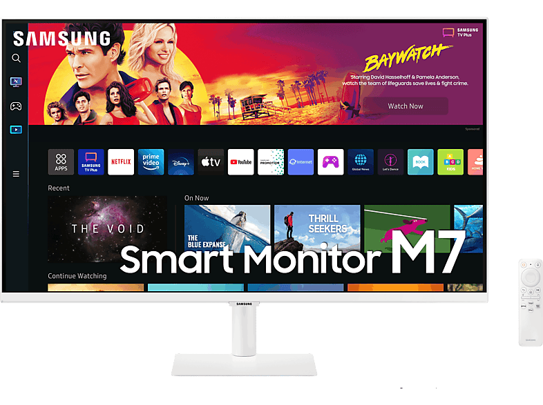 Samsung Smart Monitor M7 LS32BM701UPXEN 32 UHD 4K 4 ms 60 Hz Puerto USB WiFi  Bluetooth Blanco